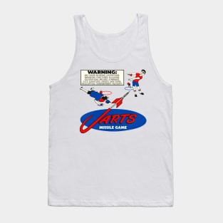 Warning Label / Lawn Jarts Missile Game Tank Top